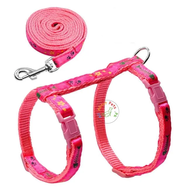 Adjustable Nylon Cat Harness and Leash