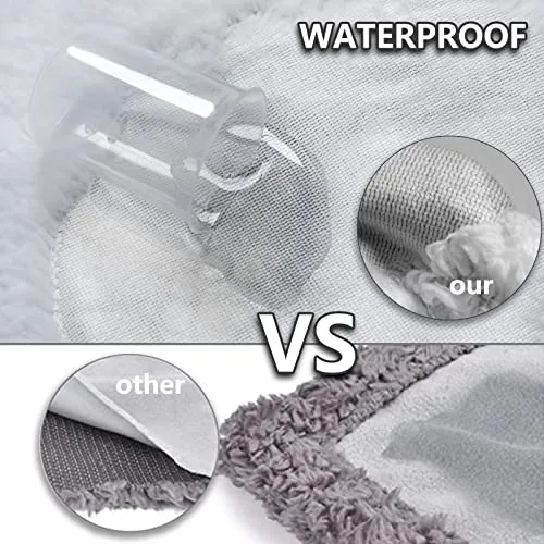 AIWEK Waterproof Dog Blanket, Pattern Printing Super Soft Warm Fluffy Facecloth Sofa Car Bed Protector, Urine Proof Washable Outdoor Pet Blanket for Puppy Large Dogs & Cats(paw & Bone60*50)