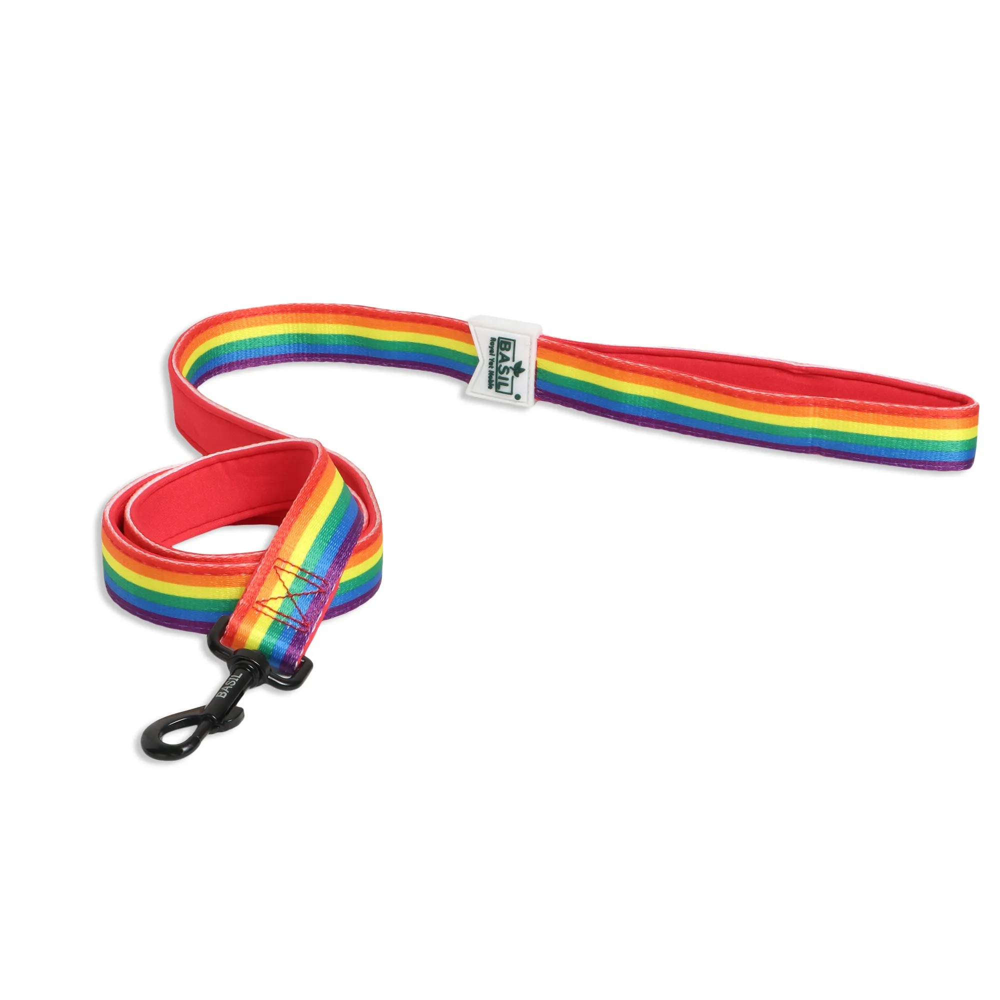 BASIL Pride Rainbow Padded Leash for Dogs & Puppies