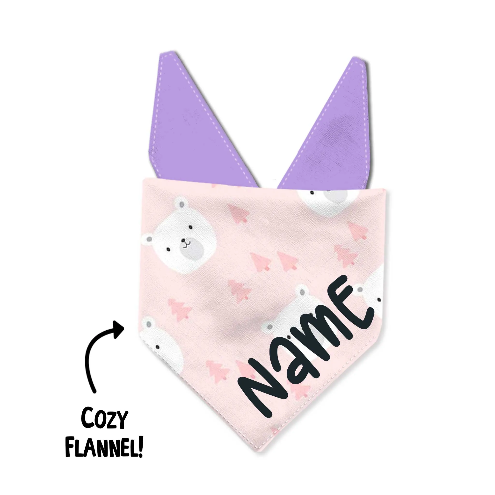 Big Sister Bear Flannel Dog Bandana