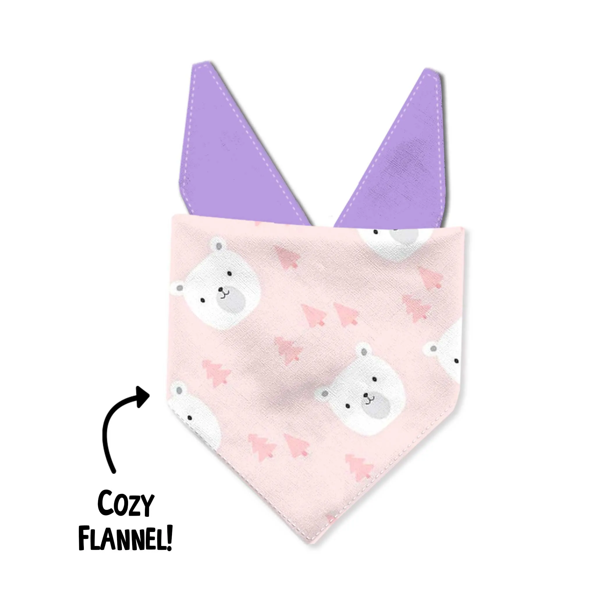 Big Sister Bear Flannel Dog Bandana
