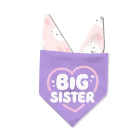 Big Sister Bear Flannel Dog Bandana