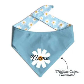 Blue Daisy Flower Dog Bandana