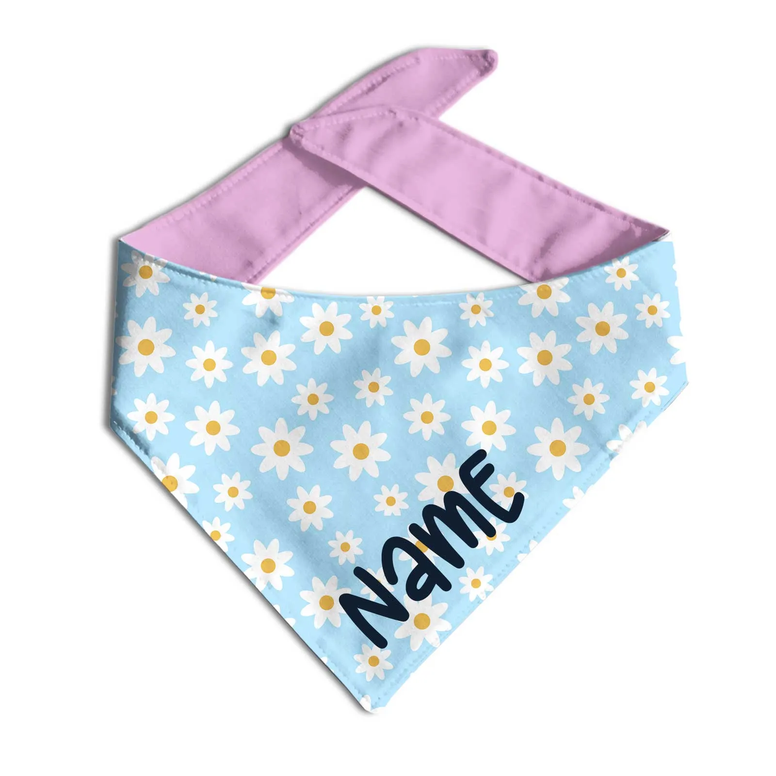 Blue Daisy Flower Dog Bandana