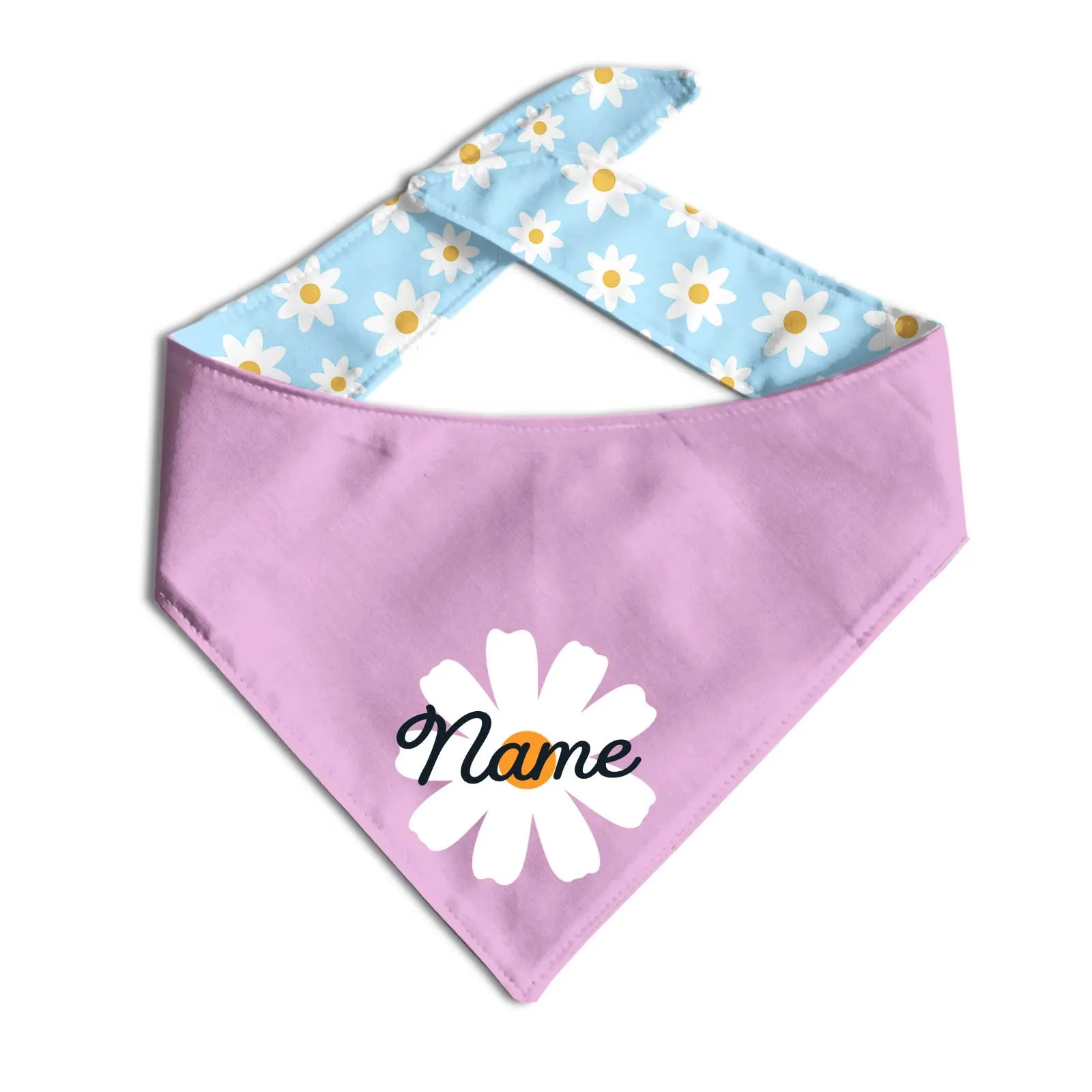 Blue Daisy Flower Dog Bandana