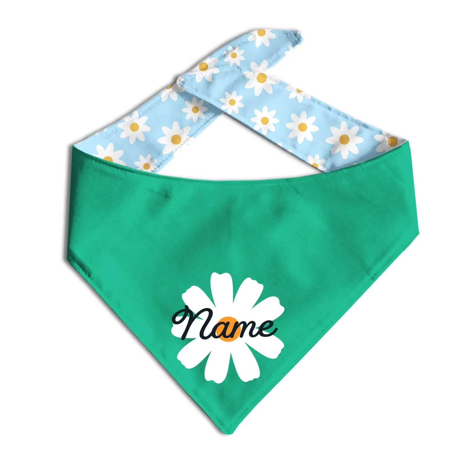 Blue Daisy Flower Dog Bandana