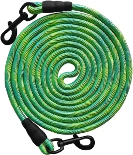 BTINESFUL 8ft 12ft 20ft 30ft 50ft 75ft Dog Tie-Out Long Tether Rope Leash, Outdoor Yard Leash- Large Medium Small Dogs Training, Playing, Camping, Backyard