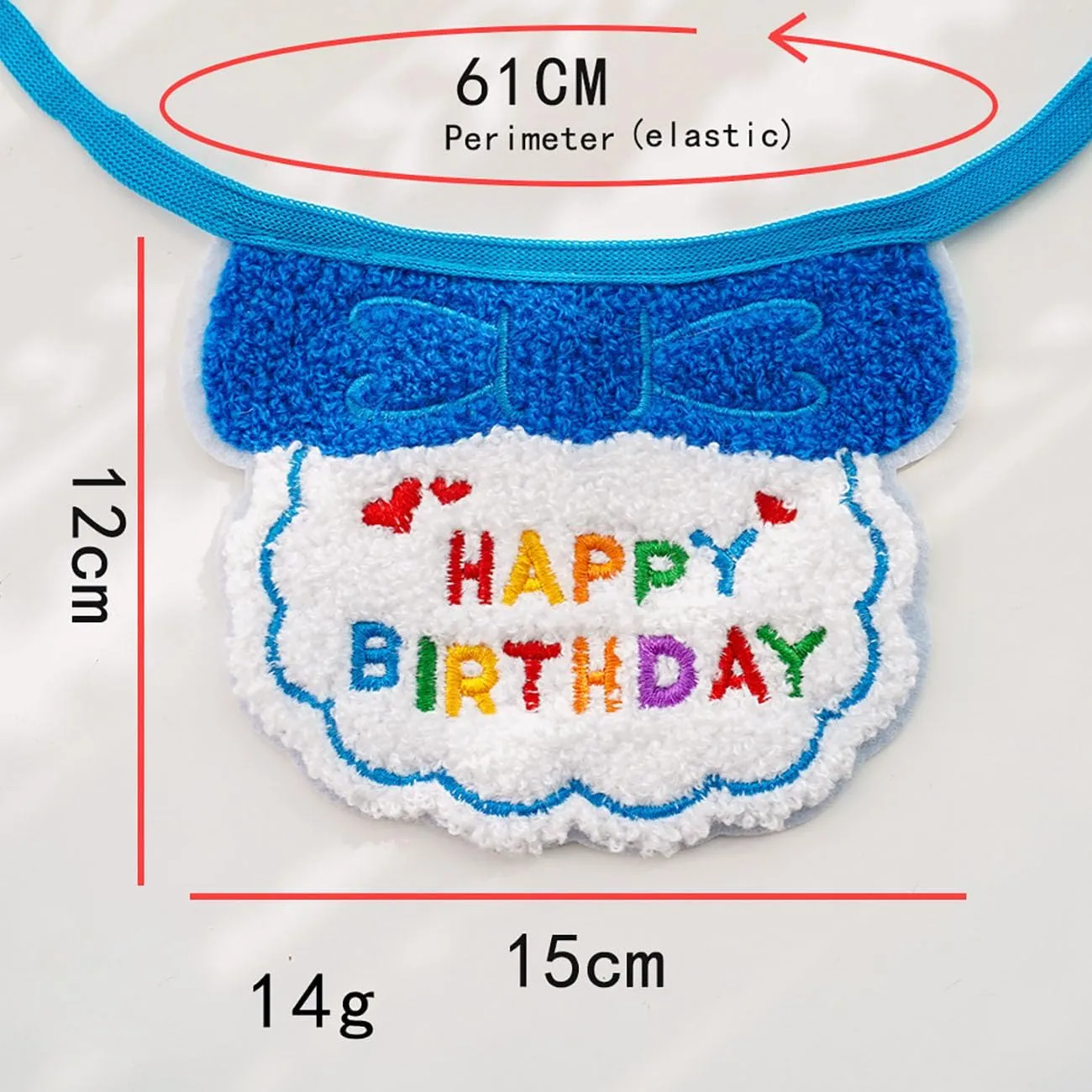 Cat/Dog Birthday Party Supplies, Cute Happy Birthday Scarf Hat Set Kitten Bandana Small Pet Decorations Outfits,Dark Blue