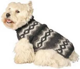 Chilly Dog Grey Diamonds Dog Sweater, Large