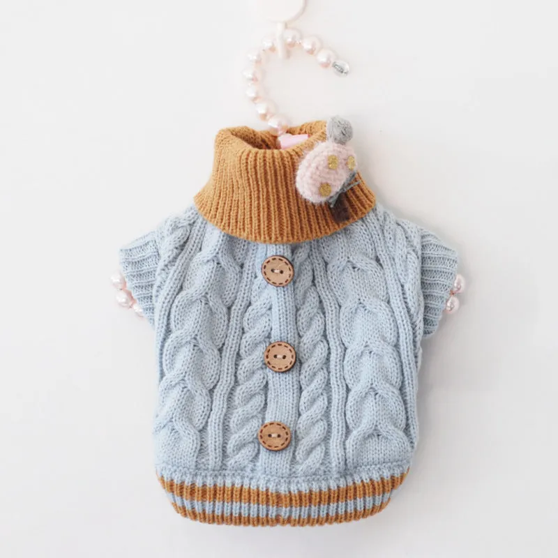 Classic Knitted Pet Sweater Overall Sweet Color Dog Clothes