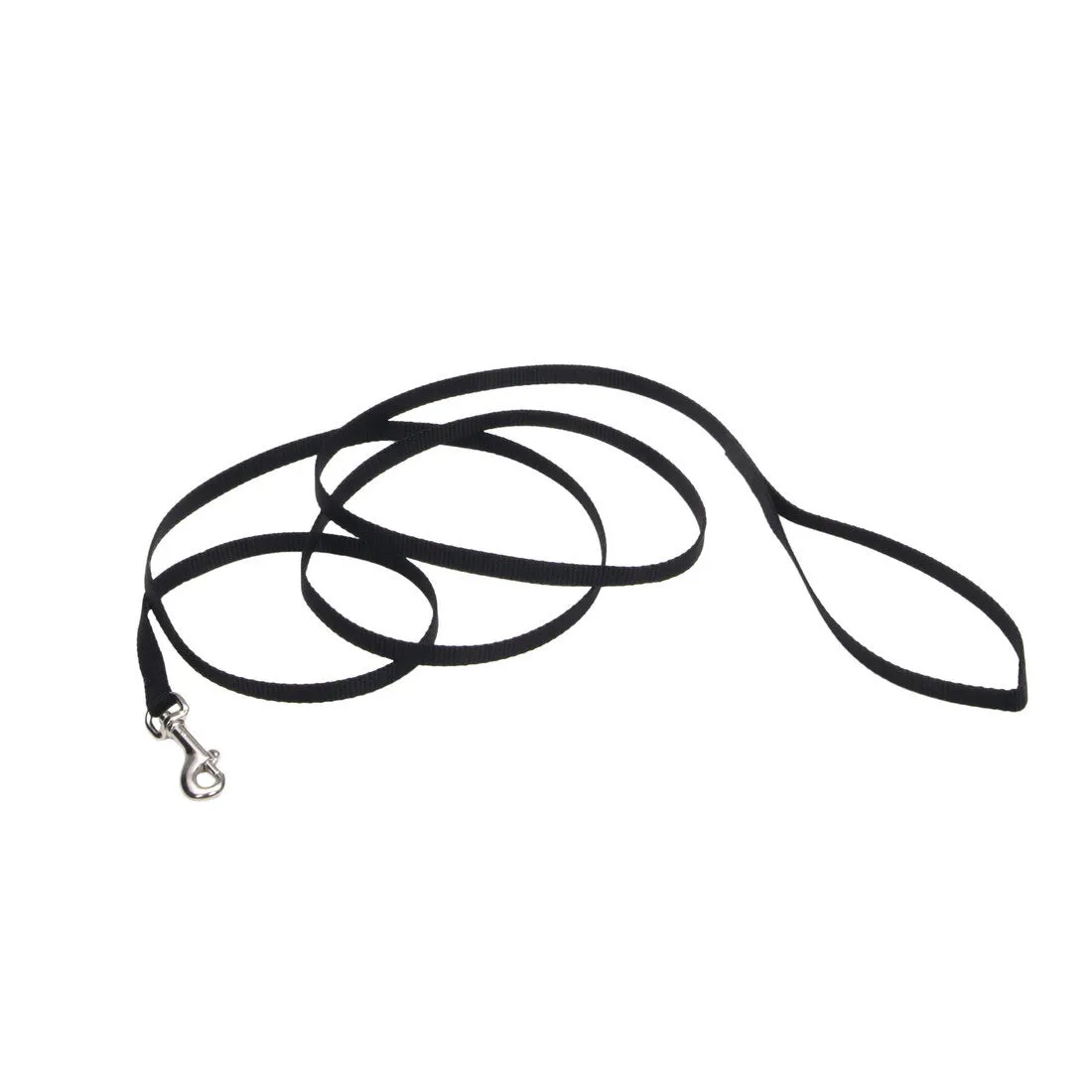 Coastal Single-Ply Dog Leash (Large - 1" x 6', Black)