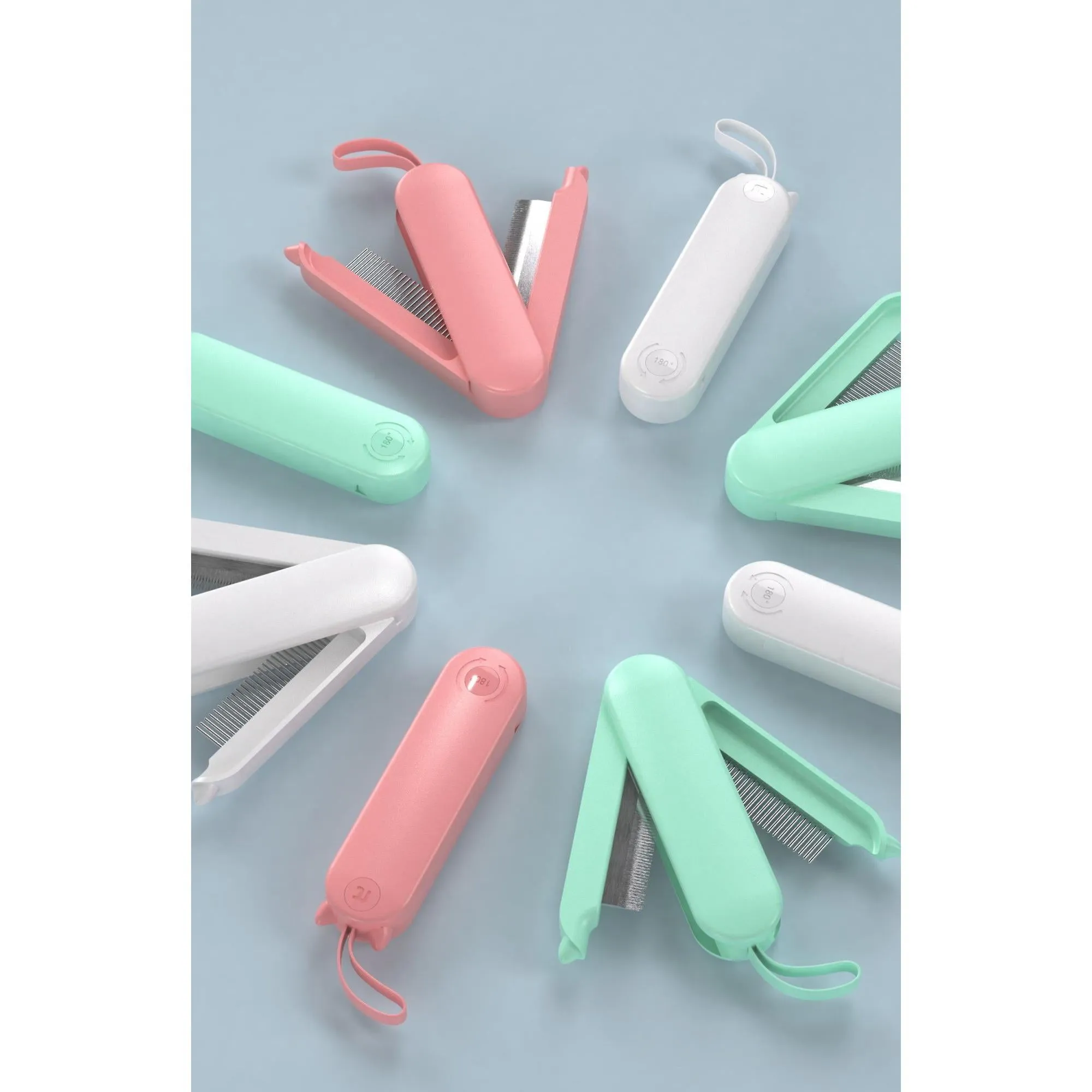 Compact travel grooming comb and deshedder