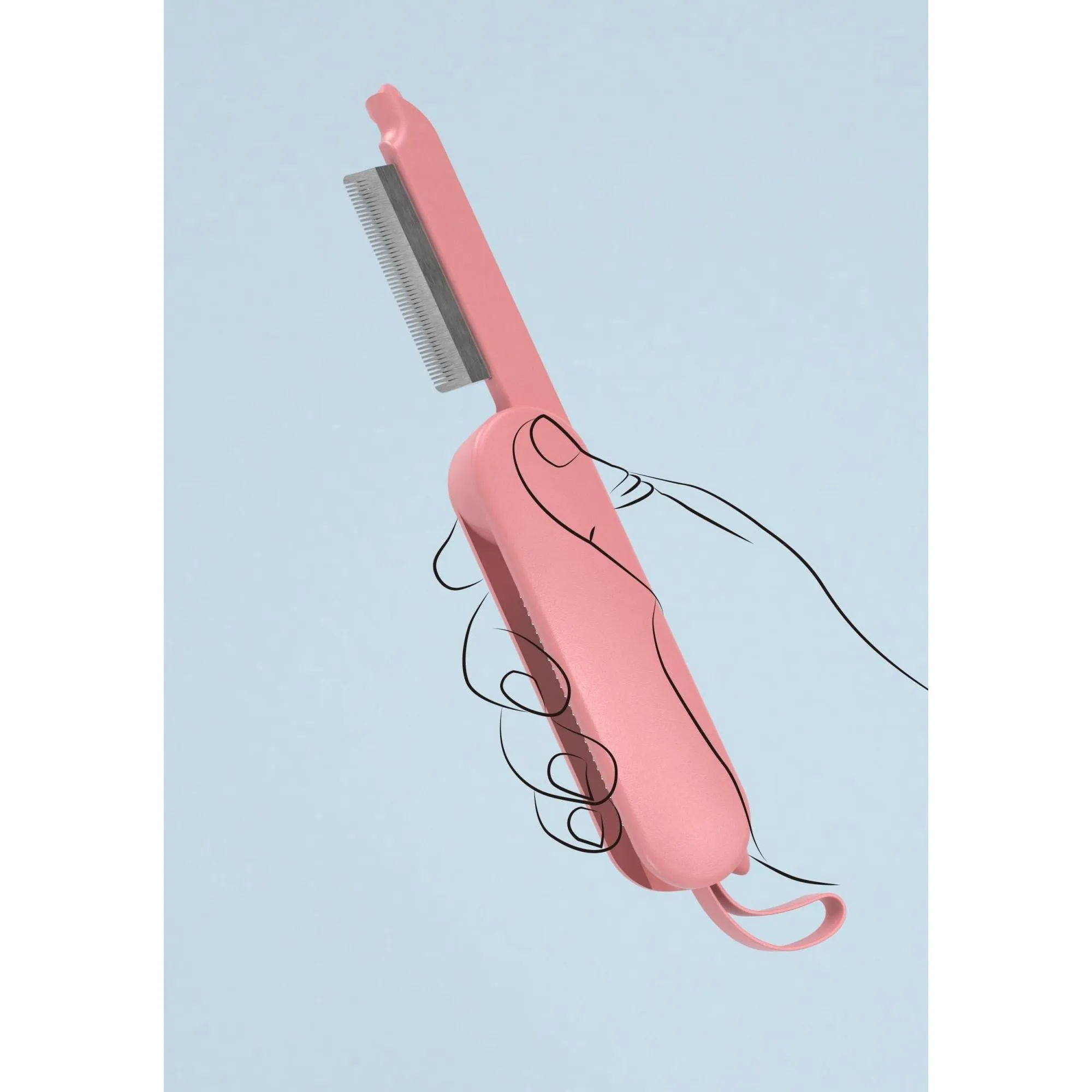 Compact travel grooming comb and deshedder