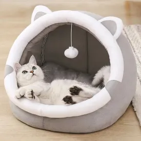 Cozy Soft Cat Cushion Tent Bed