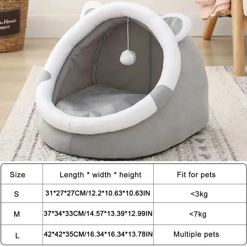Cozy Soft Cat Cushion Tent Bed