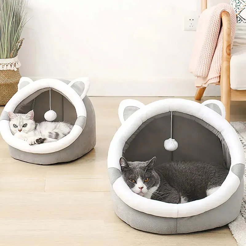 Cozy Soft Cat Cushion Tent Bed
