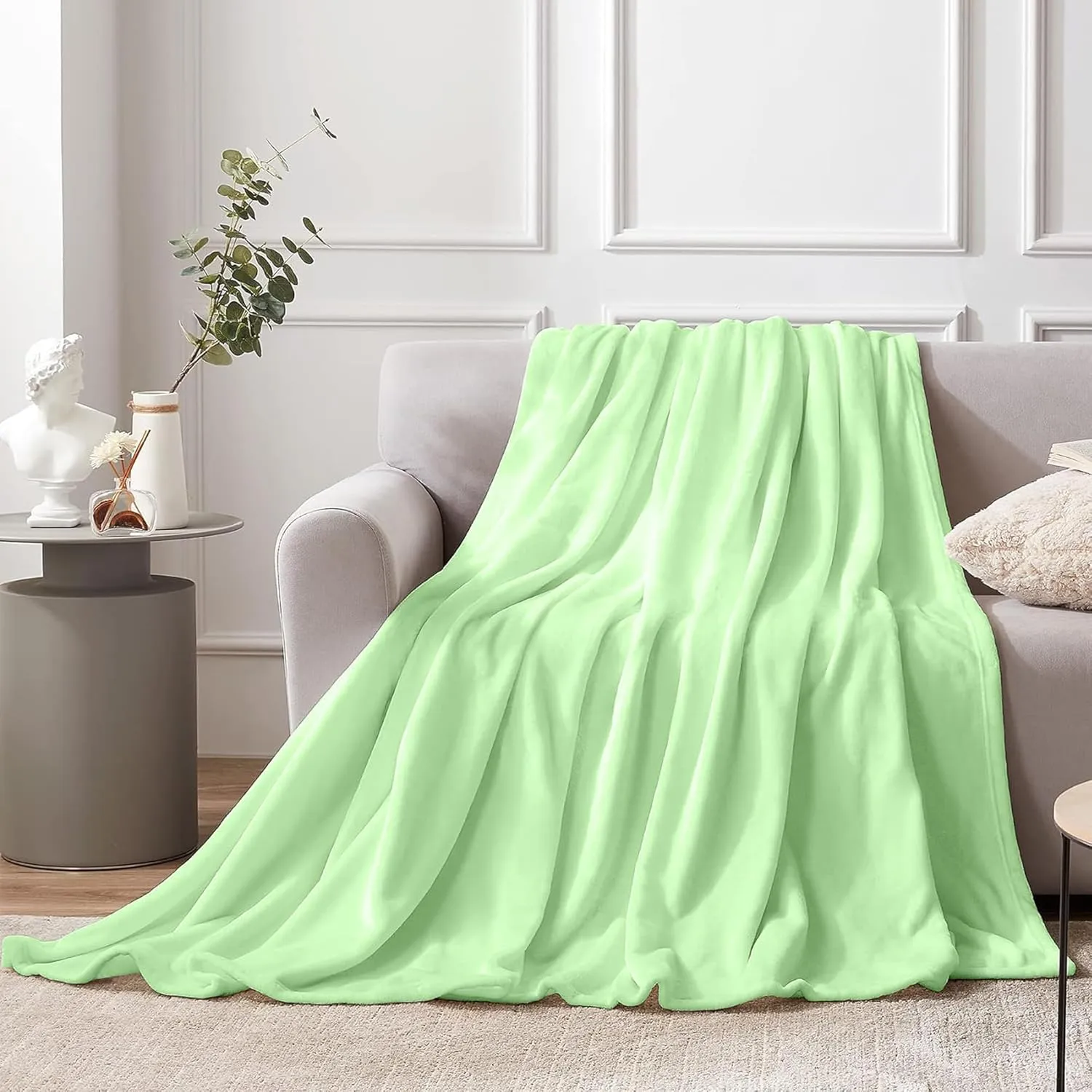 Dog Blanket - Lightweight Breathable Warm Cozy Soft Throw Blanket - Olive Green - 30x40 Inches