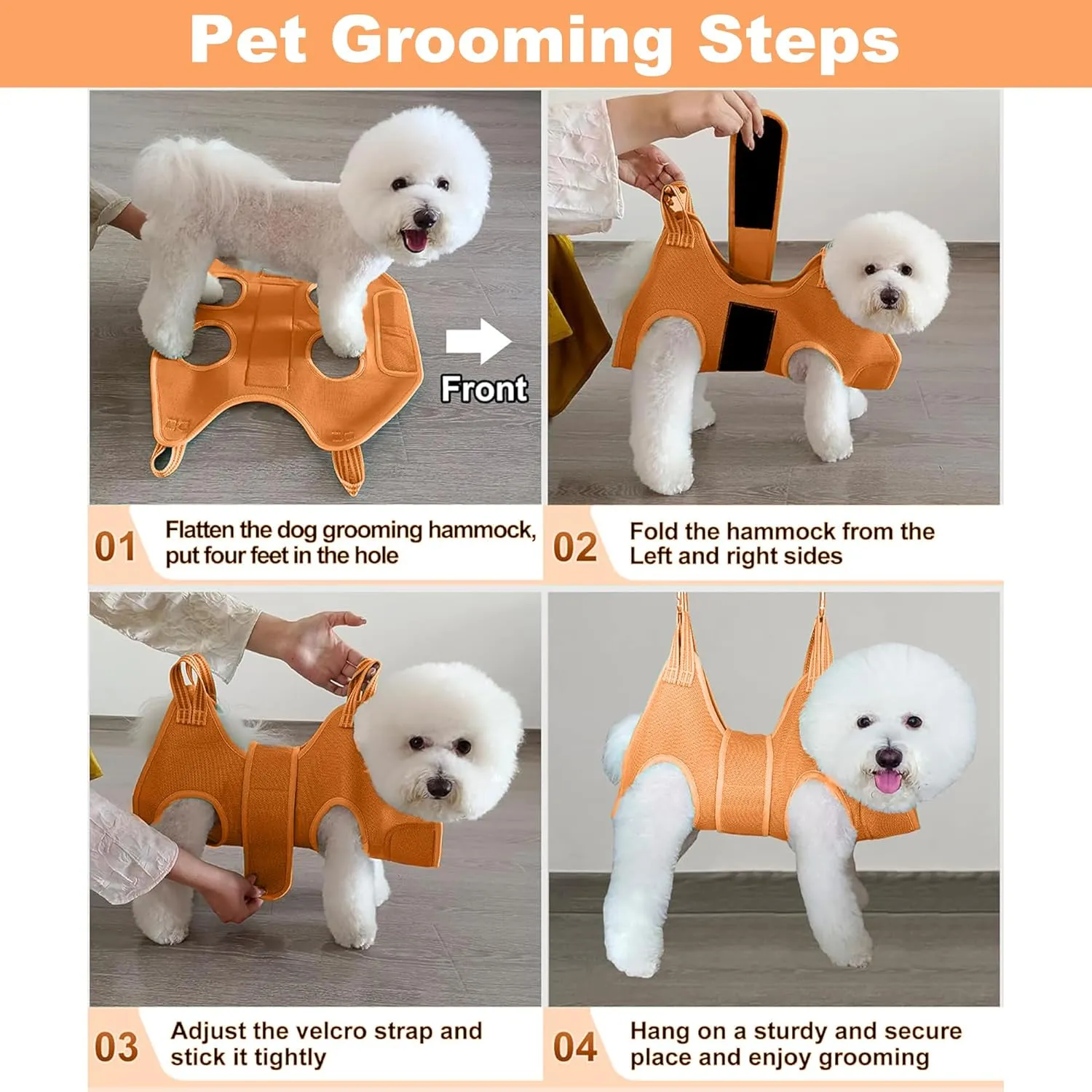 Dog Grooming Hammock for Small Dogs Cat with Pet Nail Clipper Trimmer Set,Pet Grooming Sling with Strong Waist Belt for Extra Security
