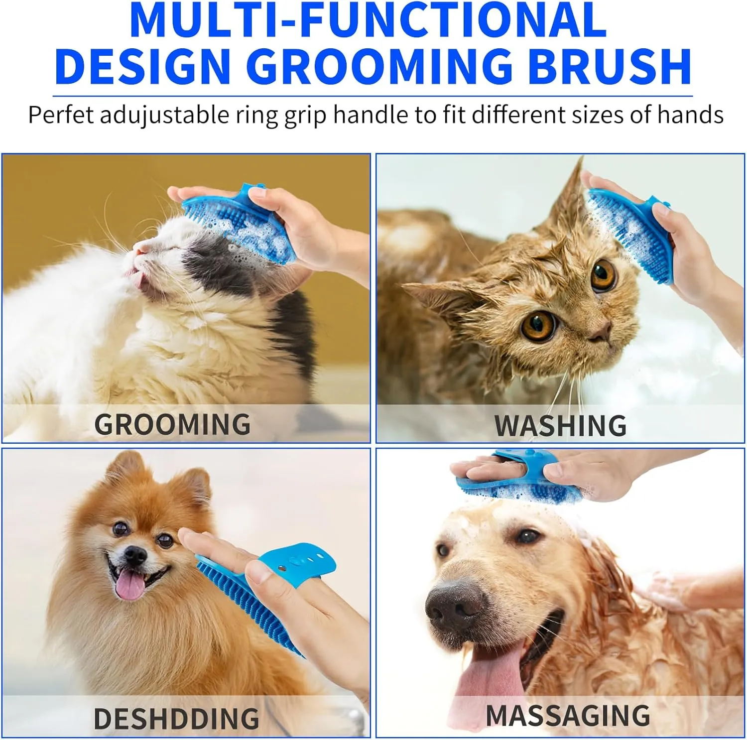 Dog Paw Cleaner, Washer, Muddy Pet Foot Cleaner for Small Medium Large Breed Dogs/Cats (with 3 absorbent towel) (Navy Blue, Small)