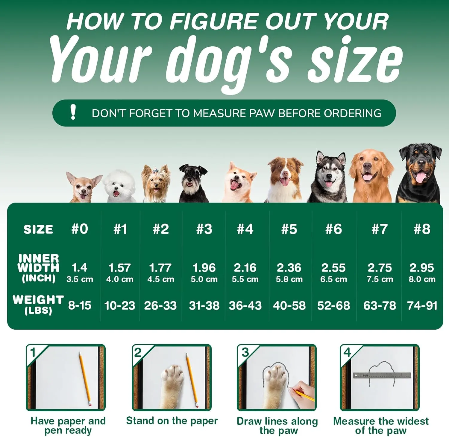 Dog Shoes for Large Dogs, Anti-Slip Dog Boots for Winter Snow, Hot Pavement, Dog Booties & Paw Protectors Size 6