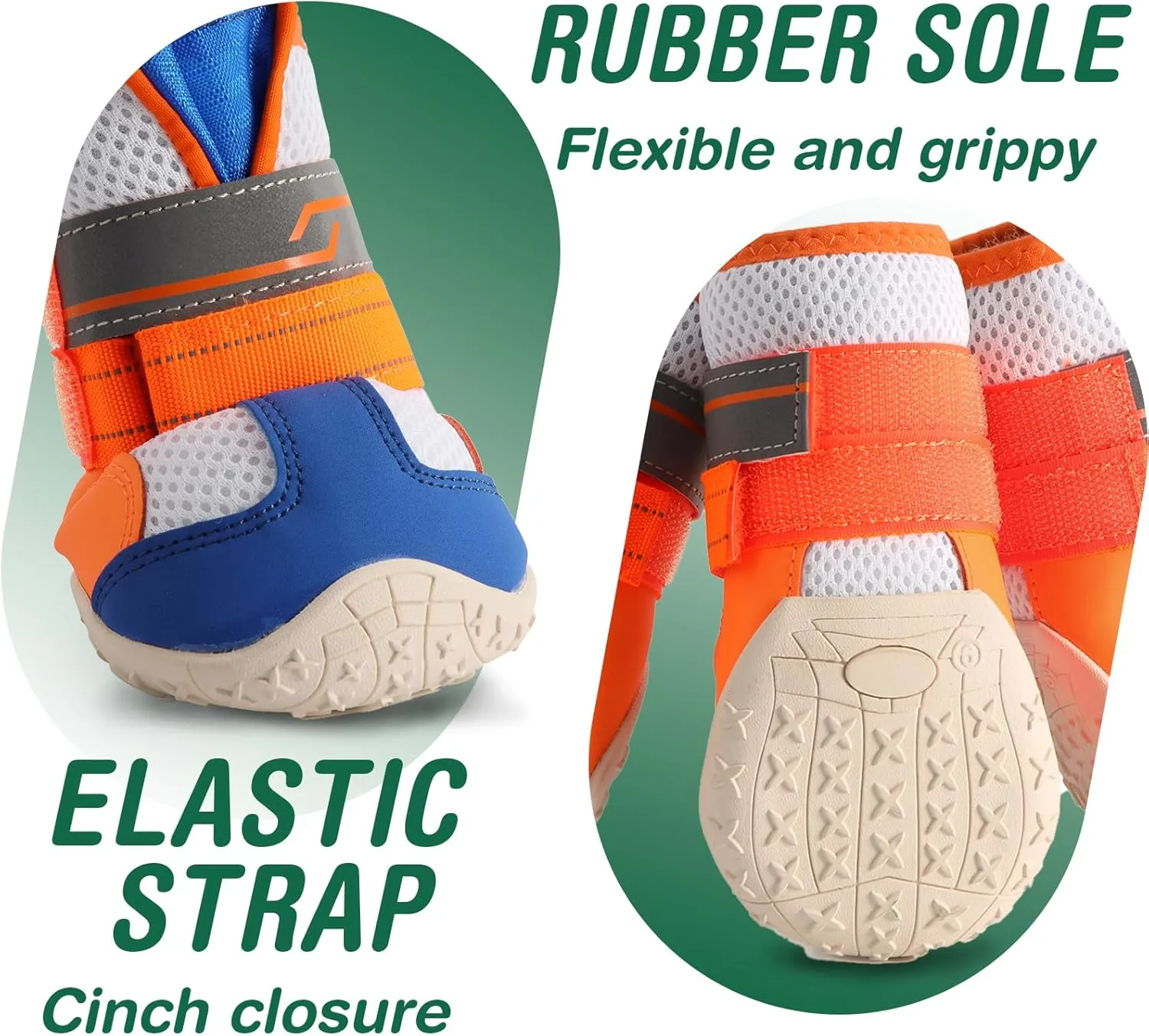 Dog Shoes for Large Dogs, Anti-Slip Dog Boots for Winter Snow, Hot Pavement, Dog Booties & Paw Protectors Size 6