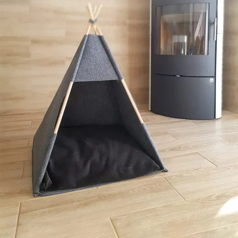 Dog Tent Soft Bed Can Be Disassembled Washed Solid Wood Support Comfortable Dog Beds House Cat Villa Pet Products Supplies