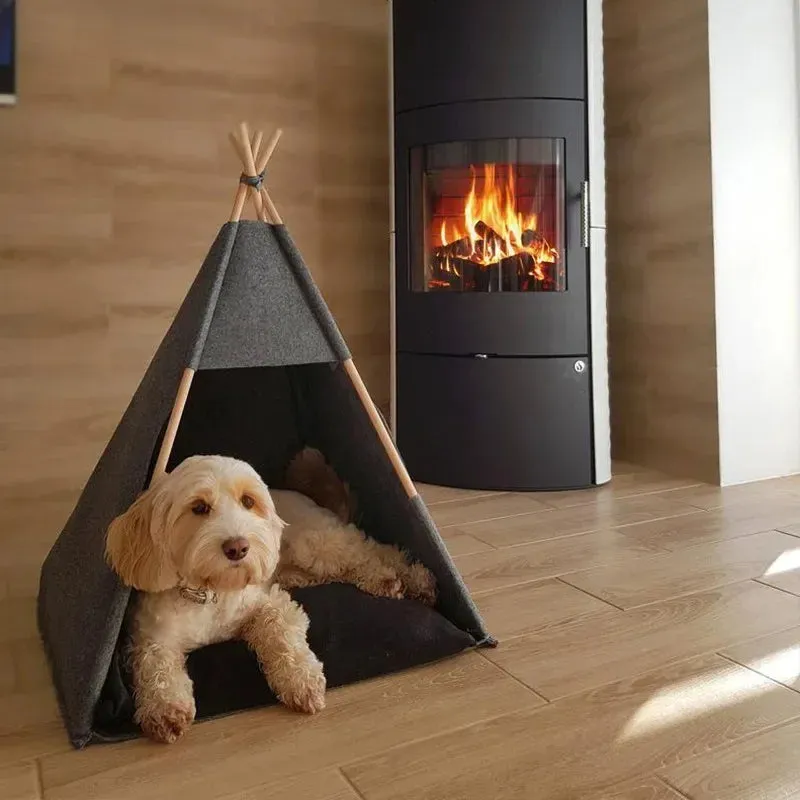Dog Tent Soft Bed Can Be Disassembled Washed Solid Wood Support Comfortable Dog Beds House Cat Villa Pet Products Supplies