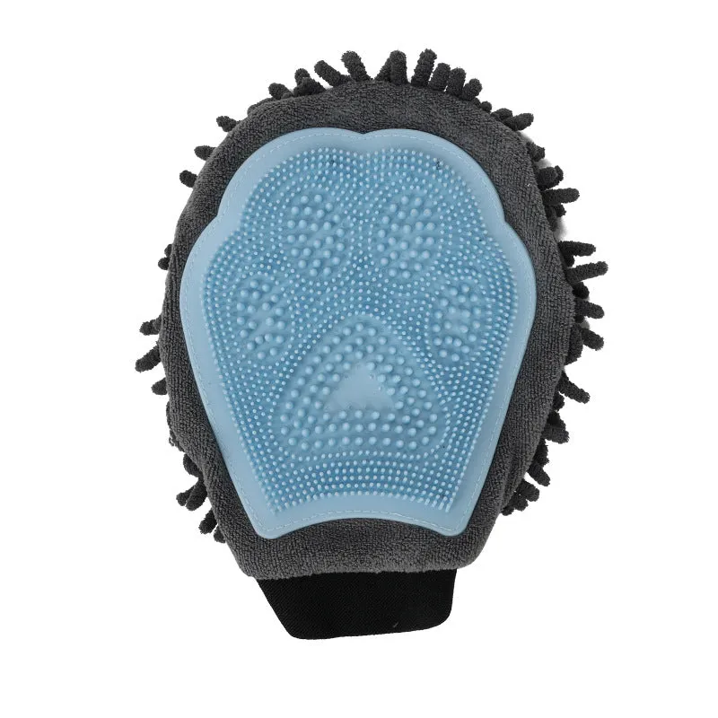Dual-Sided Pet Bathing Brush and Grooming Glove