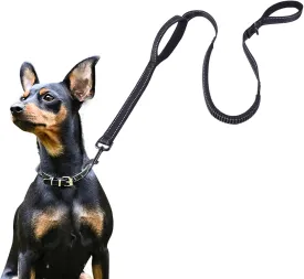 ECO-CLEAN Dog Leash, 6 Ft Bungee Dog Training Leash, Reflective Dog Leash for Medium Large Dogs, Shock Absorbing Retractable Strong Dog Leash with Padded Double Handle