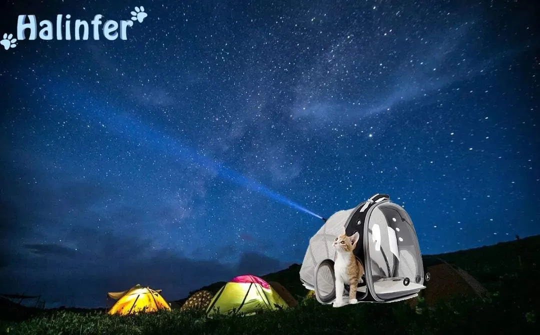 Expandable Cat Backpack Carrier, Fit up to 20 lbs, Space Capsule Astronaut Bubble Window Pet Backpack for Large Cat and Small Puppy Yellow