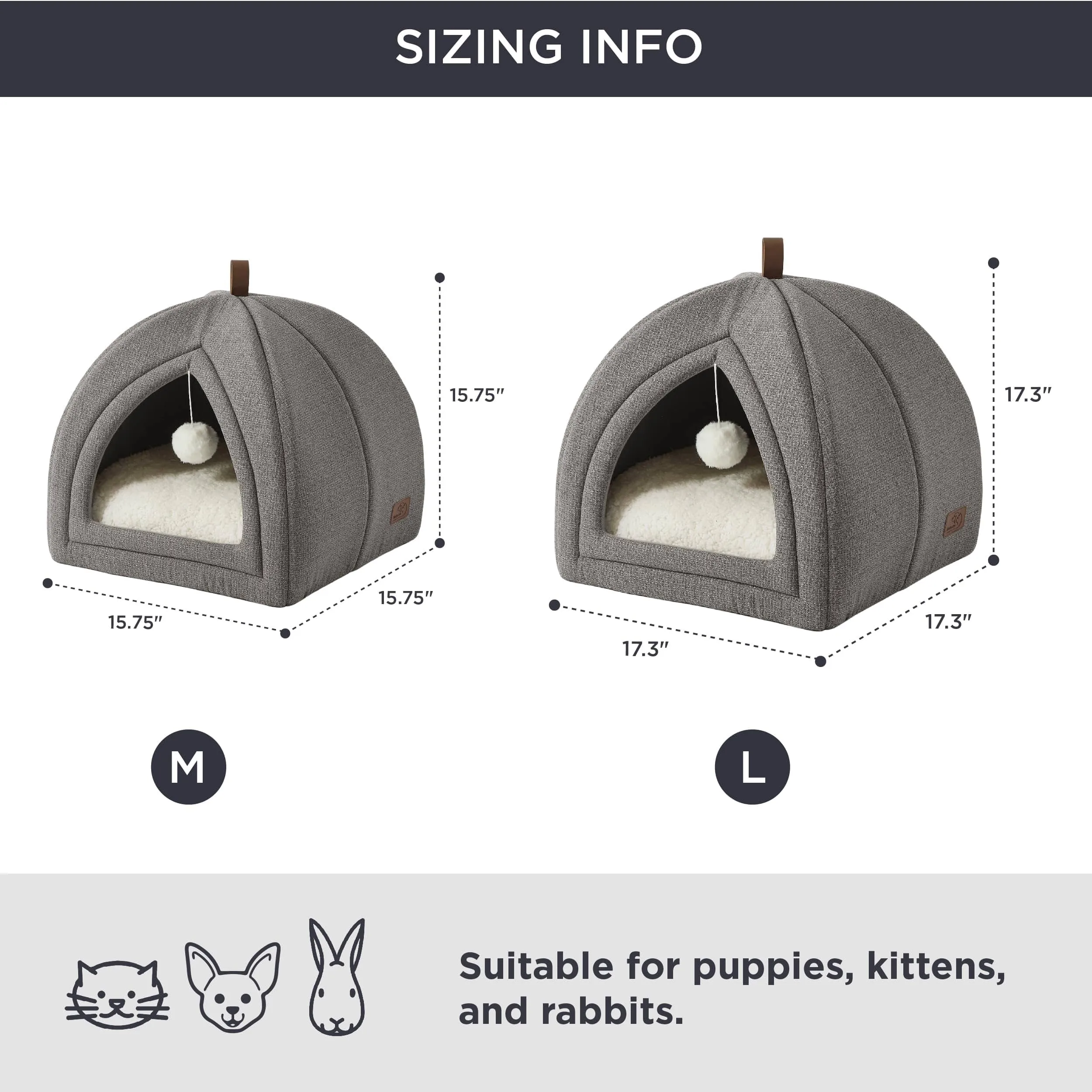 Faux-Linen Cat Dog Tent