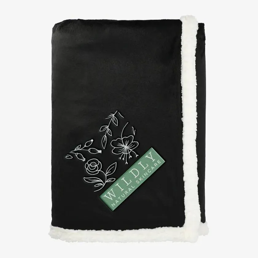 Field & Co 100% Recycled PET Sherpa Blanket, Black