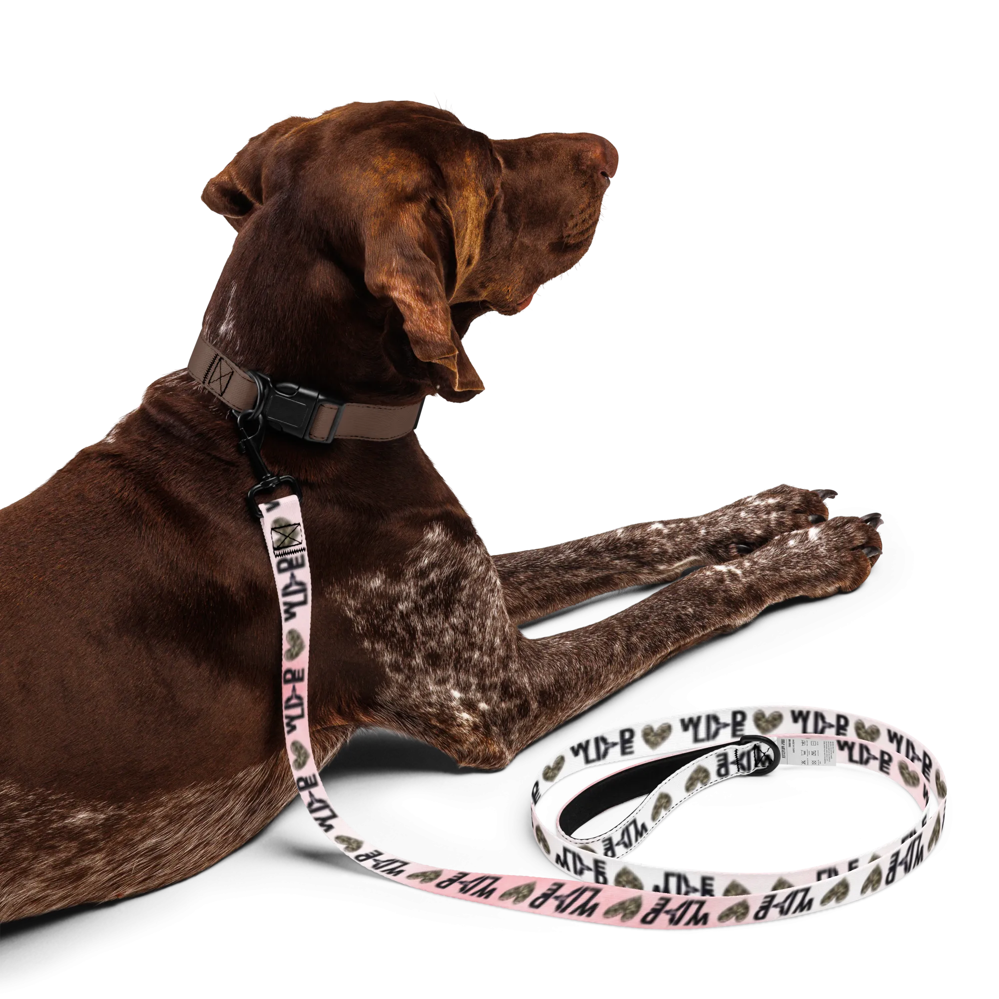 Florida Wildlife with Camo Heart Pink Tie Dye Pet leash by Crystalyn