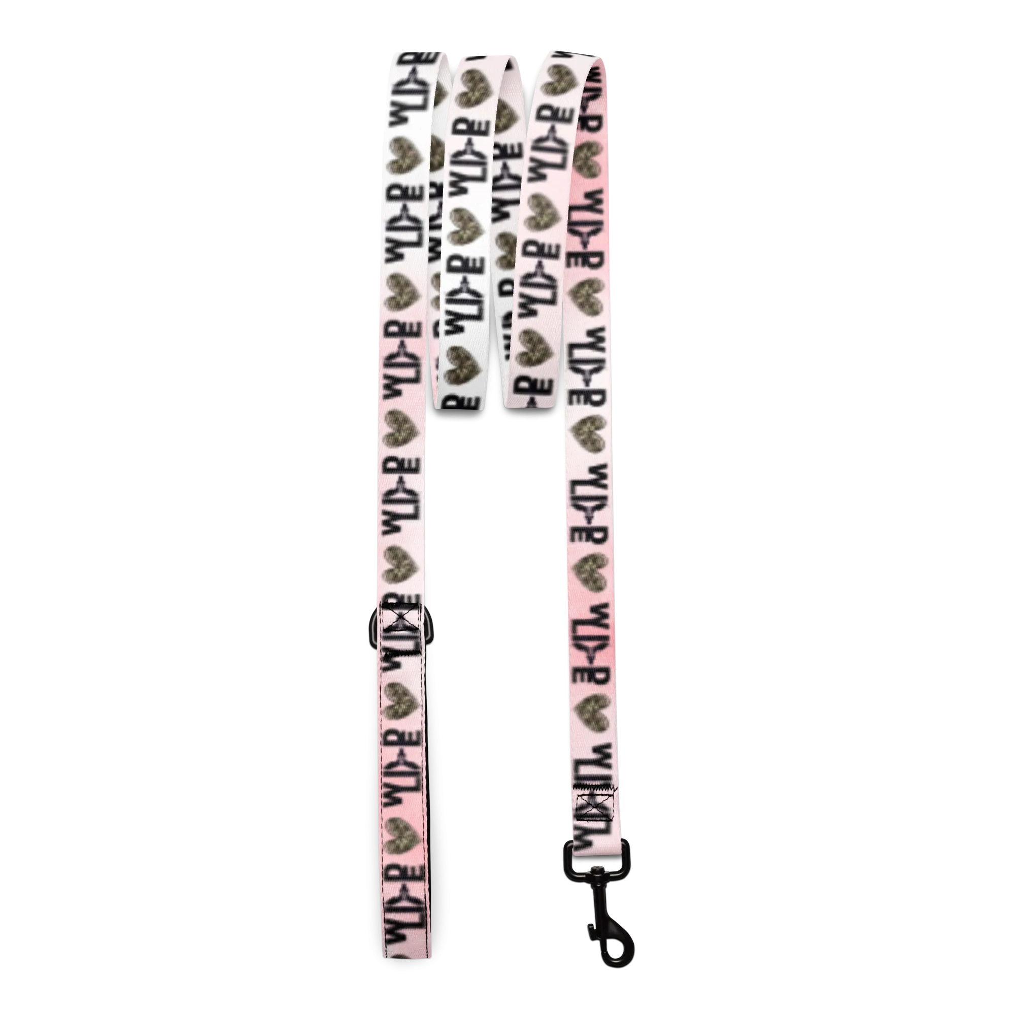 Florida Wildlife with Camo Heart Pink Tie Dye Pet leash by Crystalyn