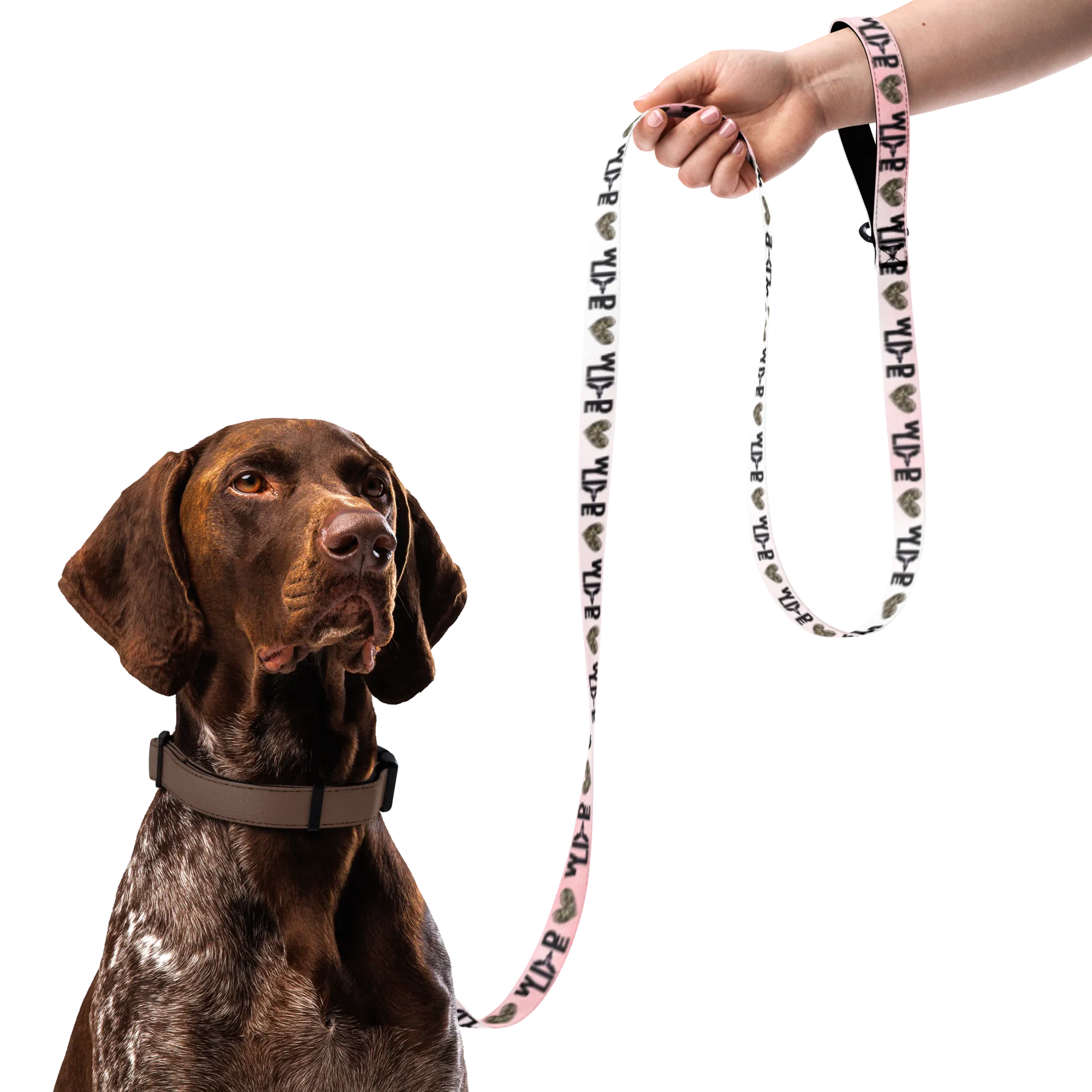 Florida Wildlife with Camo Heart Pink Tie Dye Pet leash by Crystalyn