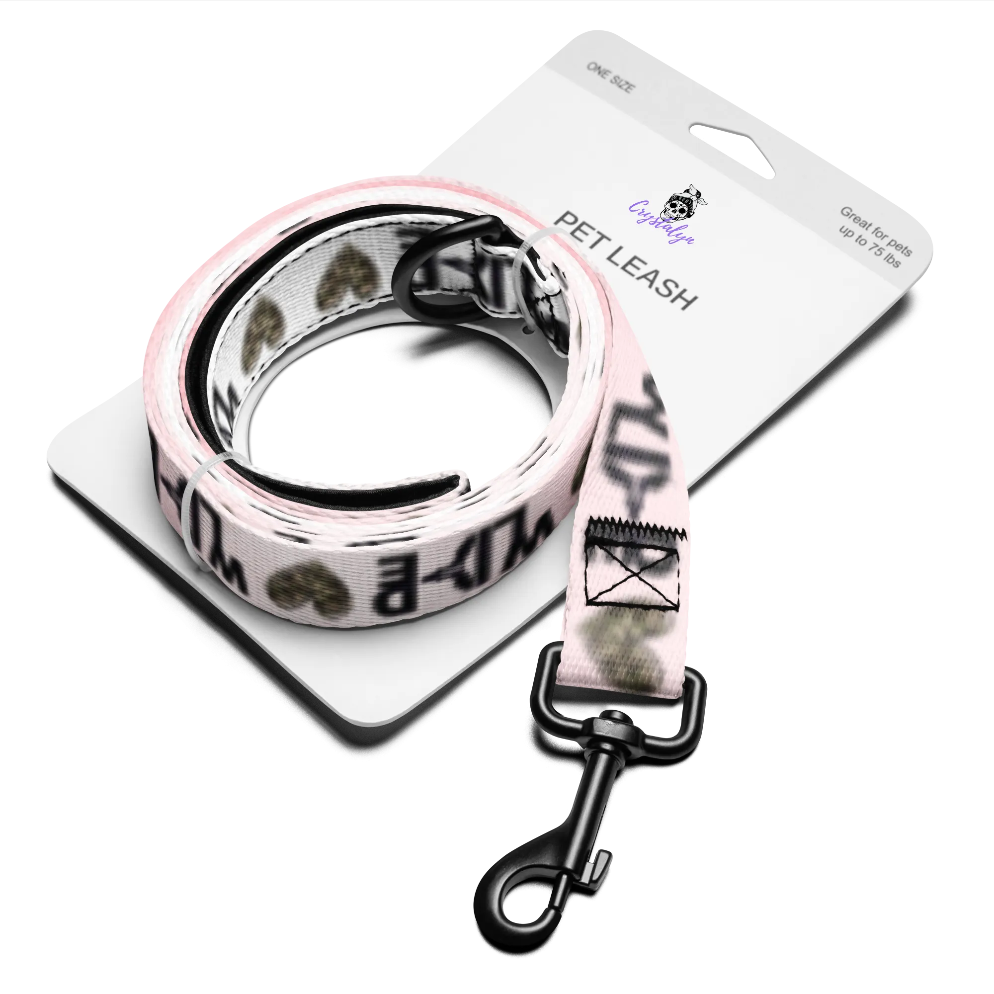 Florida Wildlife with Camo Heart Pink Tie Dye Pet leash by Crystalyn