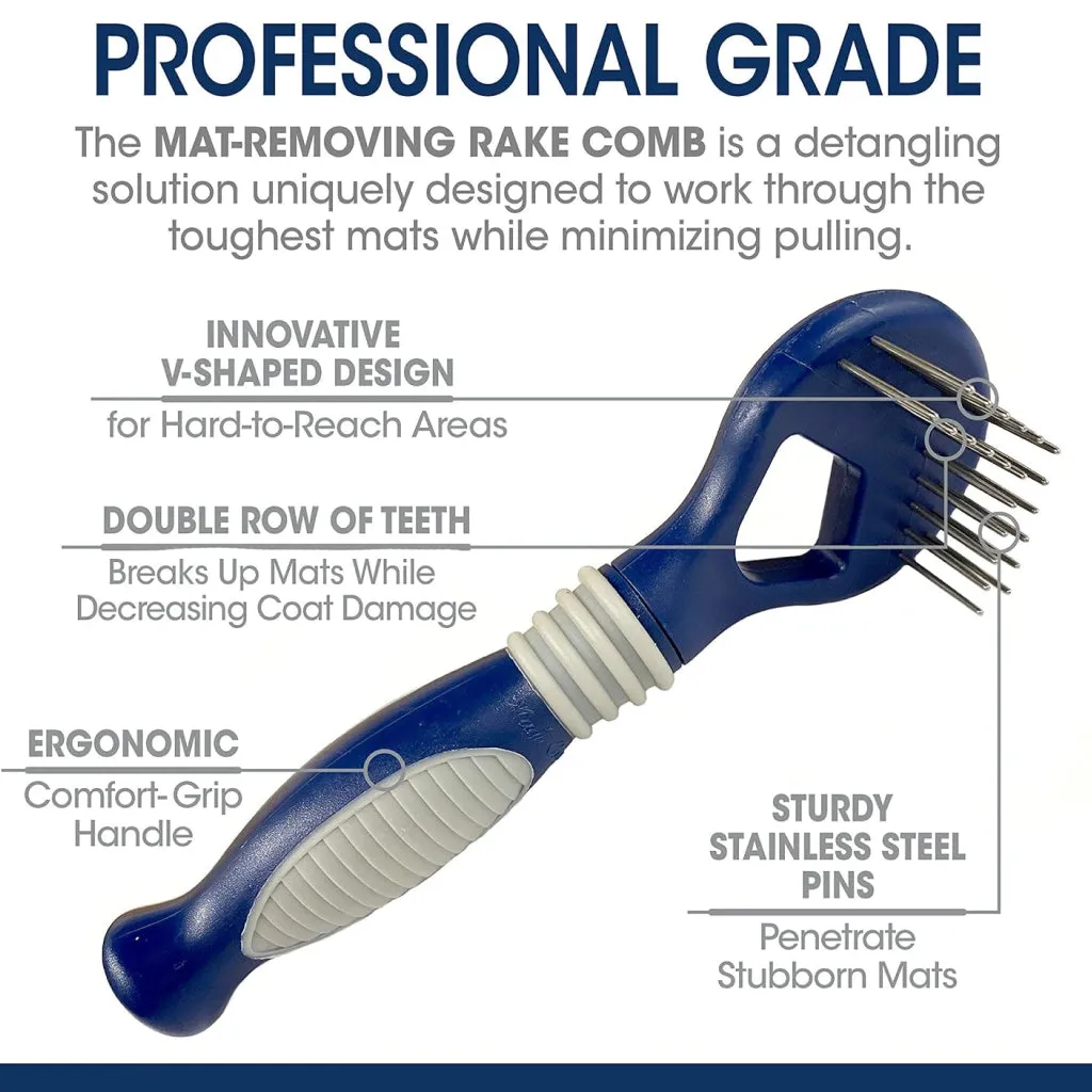 Four Paws Magic Coat Professional Series Mat Removing Rake Comb For Dogs