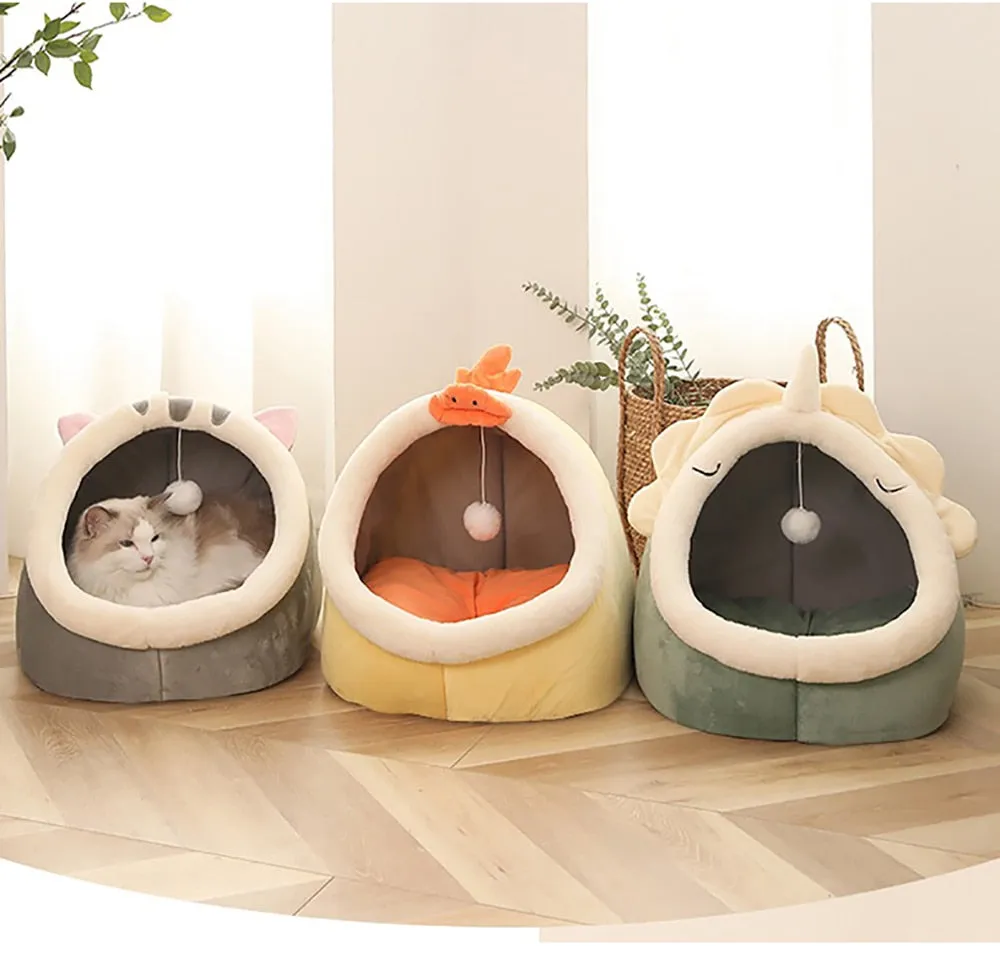 Funki Buys | Pet Beds | Cat Bed | Warm Cozy Kitten Cat Cave