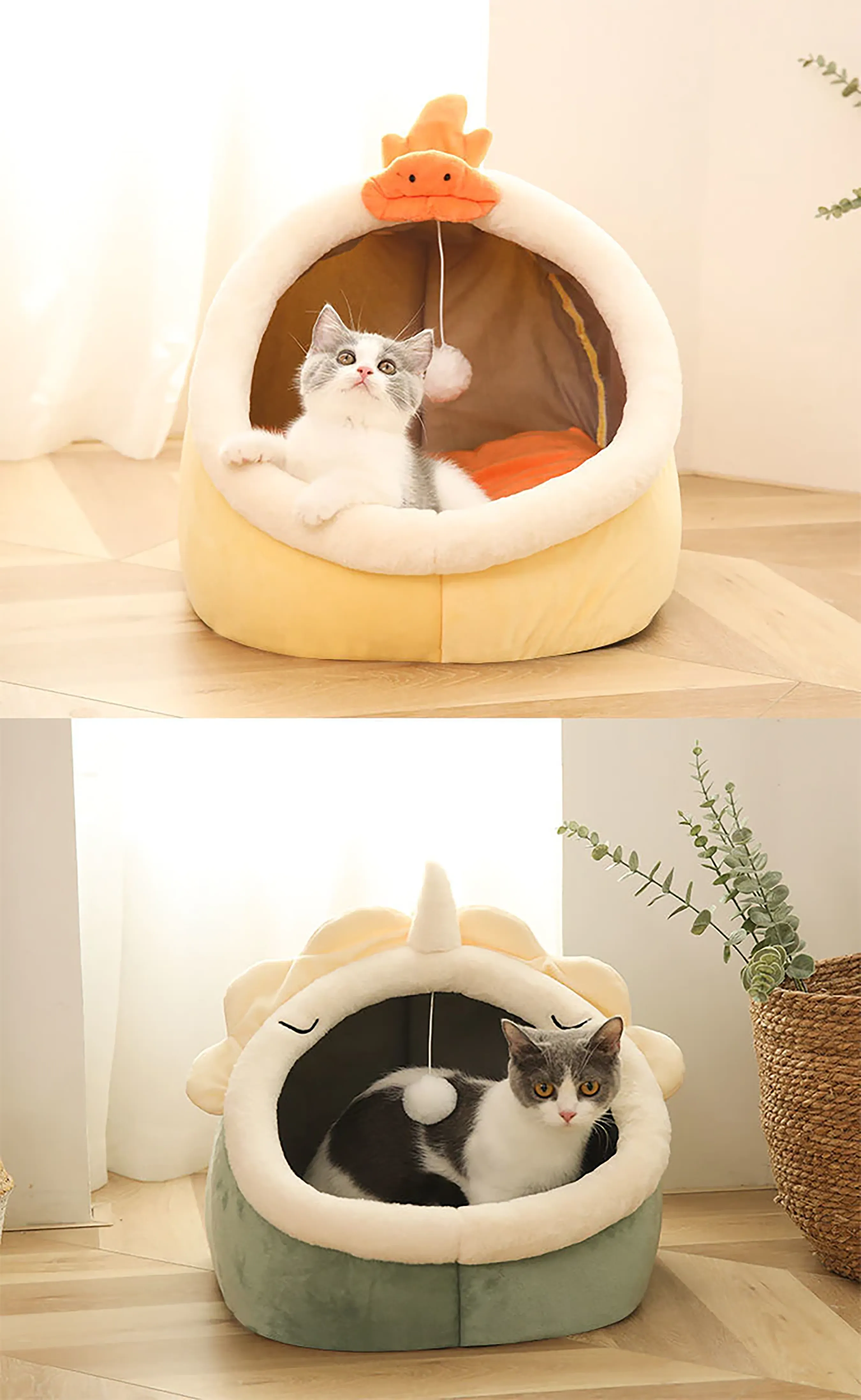 Funki Buys | Pet Beds | Cat Bed | Warm Cozy Kitten Cat Cave
