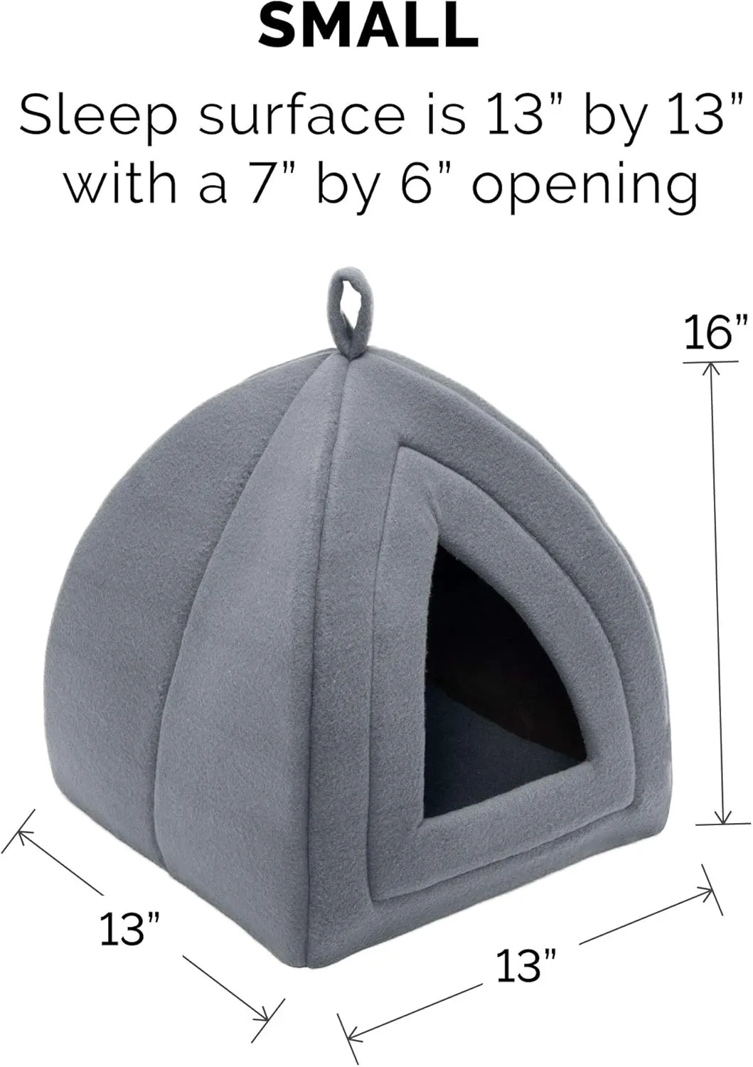 Furhaven Cat Bed Cave For Indoor Cats And Small Dogs Heather Gray Small