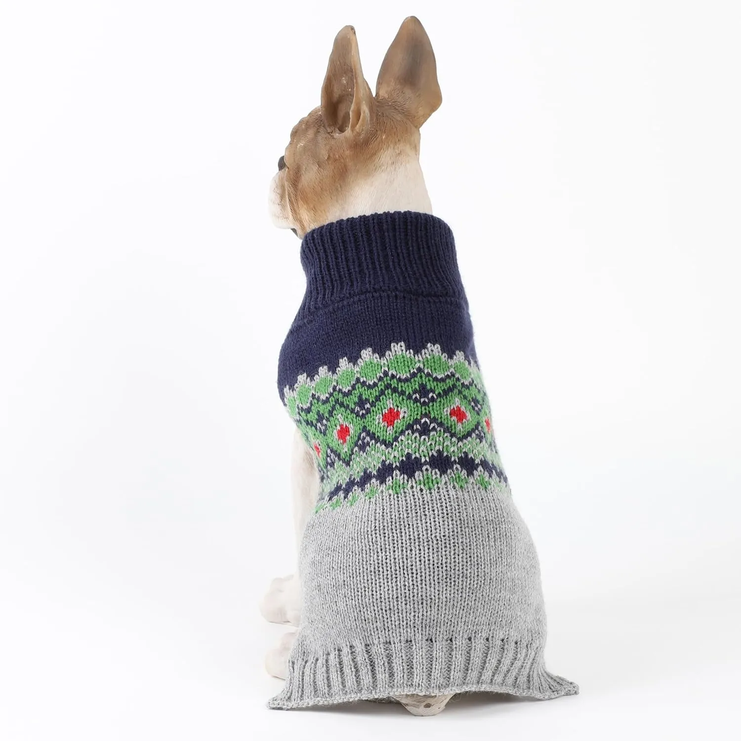 HAPEE Dog Xmas Sweaters - Grey Santa Puppy Clothes for Ugly Christmas Dog Sweaters