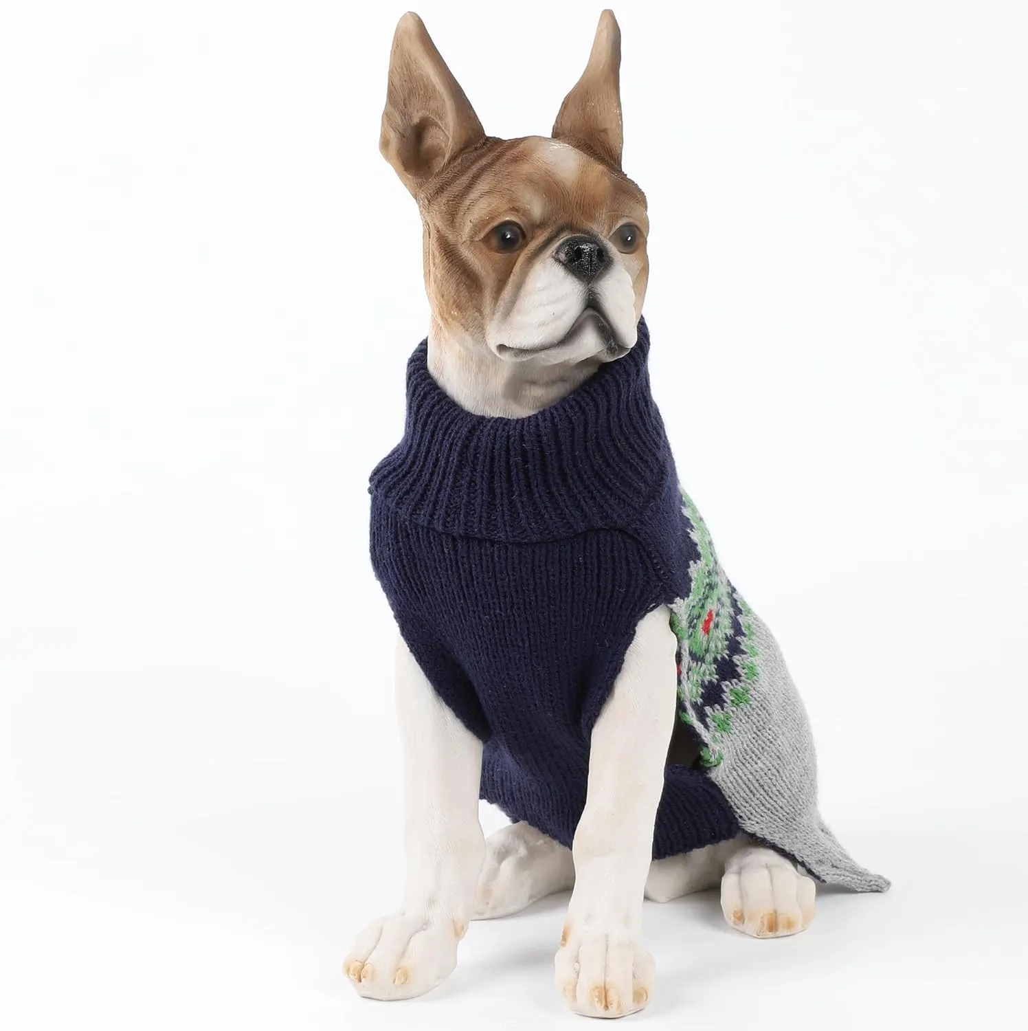 HAPEE Dog Xmas Sweaters - Grey Santa Puppy Clothes for Ugly Christmas Dog Sweaters