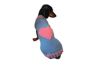 Heart Pet Clothes, Heart Dog Jumper, Gift for Pet Lovers