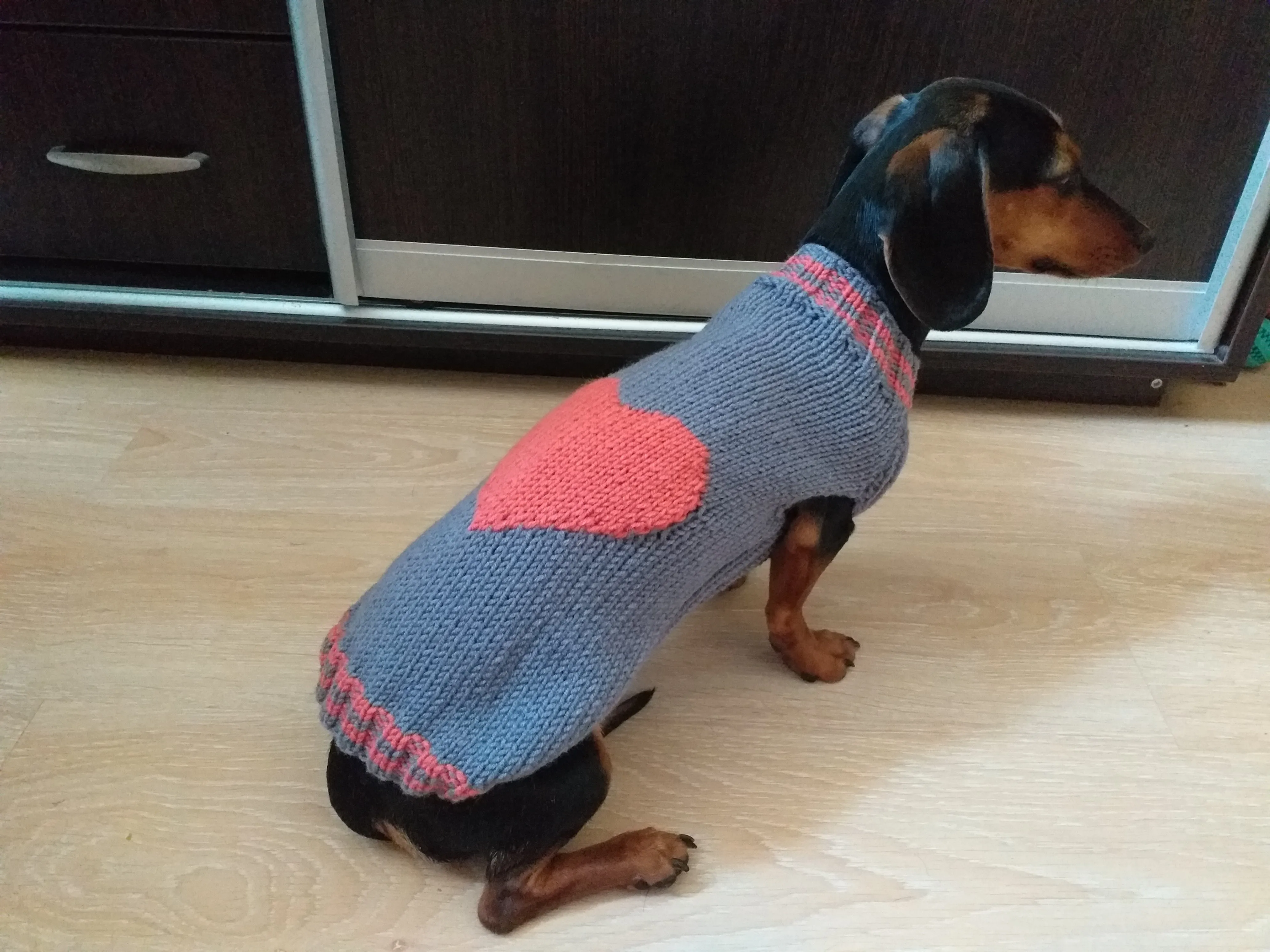 Heart Pet Clothes, Heart Dog Jumper, Gift for Pet Lovers