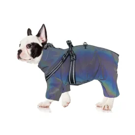 HydroHug Frenchie Raincoat with Built-in Harness Waterproof Reflective All-in-One Dog Jacket
