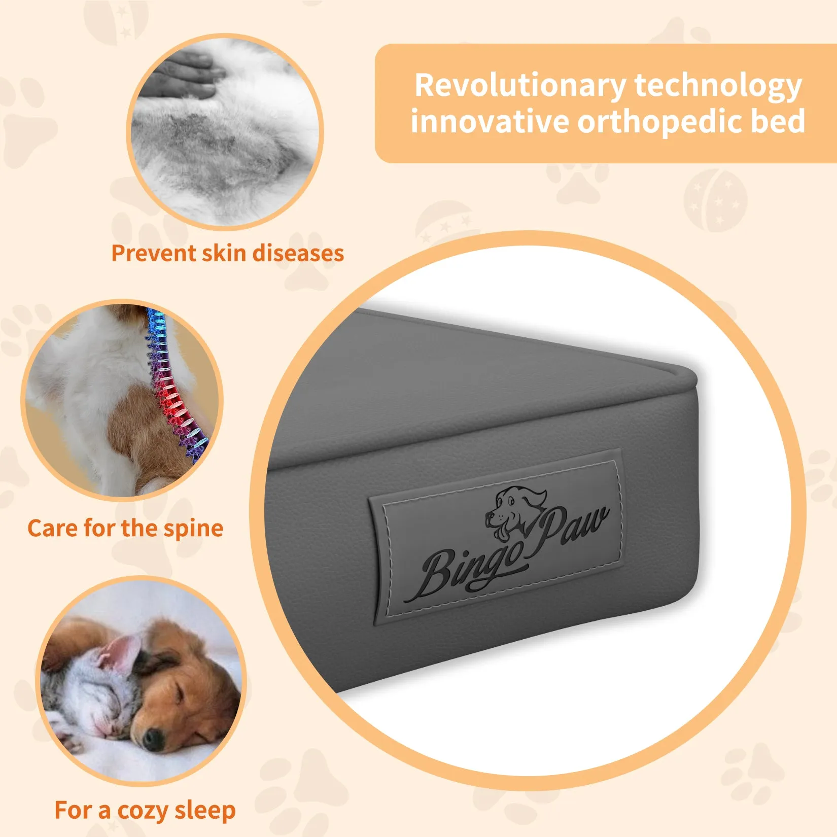 Innovative Pet Bed: Waterproof Dog Pet Pillow Bed Microfiber Leather Orthopedic 3D Superfiber Cushion Foldable Washable