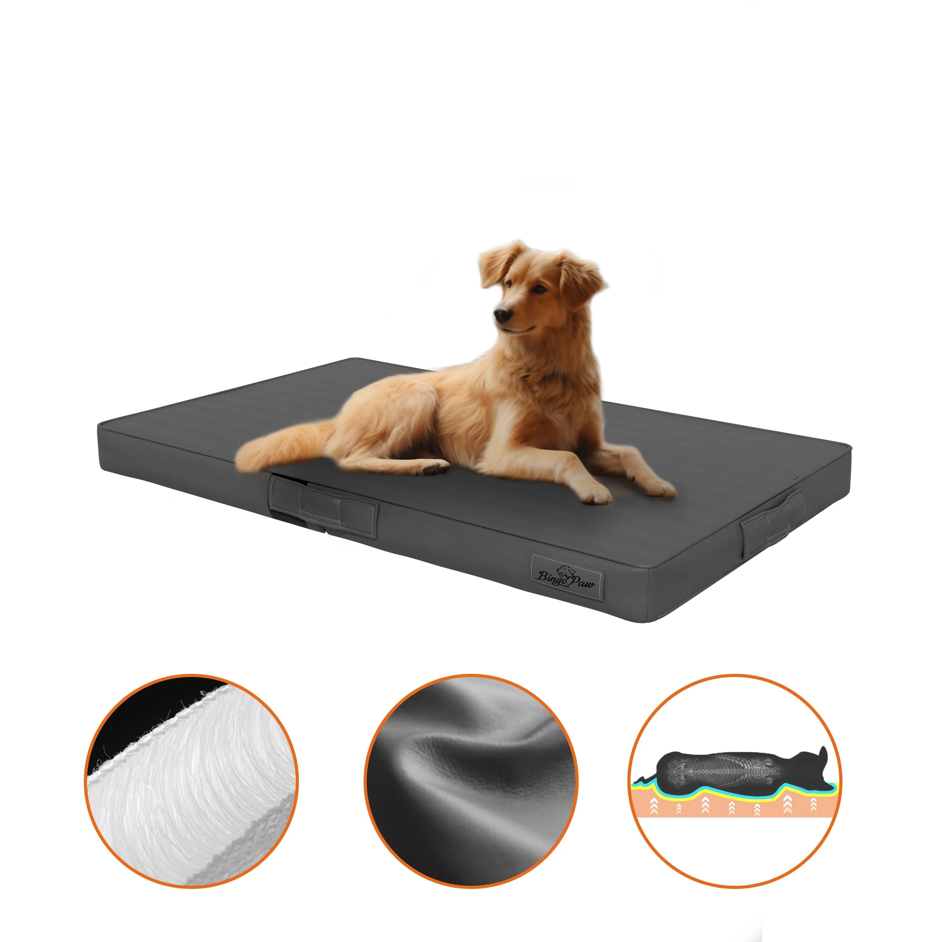 Innovative Pet Bed: Waterproof Dog Pet Pillow Bed Microfiber Leather Orthopedic 3D Superfiber Cushion Foldable Washable