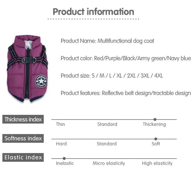 Large Pet Vest with Harness