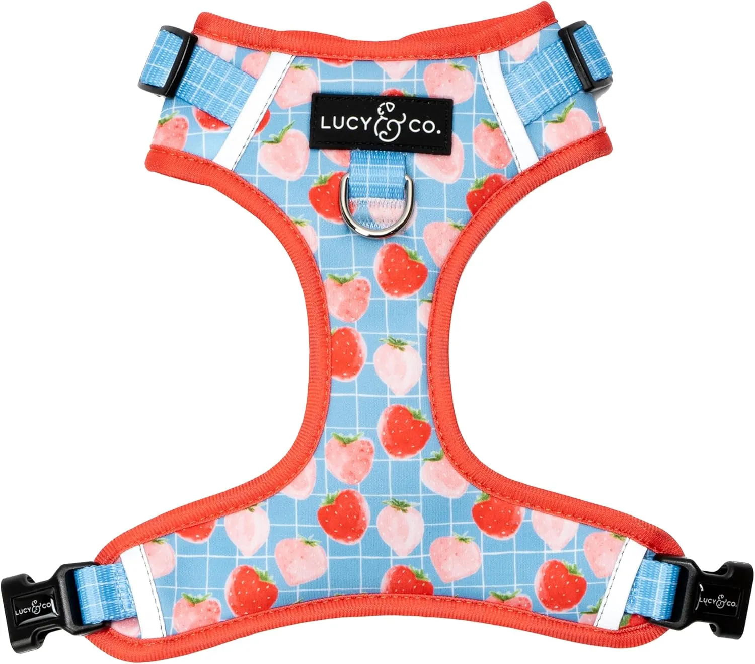 Lucy & Co. The Fresh Berries No-Pull Dog Harness  Size Small Vest to Stop Pulling & Walk Easy  Comfortable Leash Training Product w/Adjustable Chest & Neck Straps
