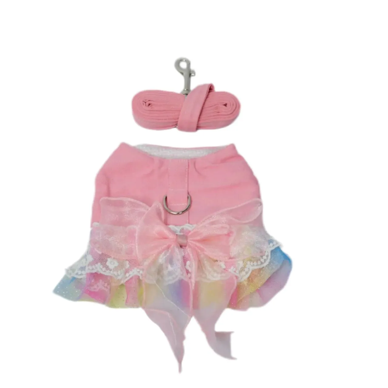 Matte Pink Bowknot Pet Harness